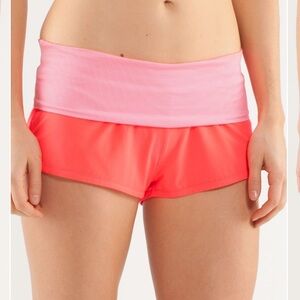 GUC Lululemon Coral Flip Out Boardshort Size 6 Flash/Wee Stripe Printed Dune